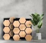  Archi Design, Hexa, White Oak akusztikus fali panel, fehér tölgy, 760*620*18 mm
