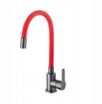 ABG Flexi konyhai csaptelep flexibilis kifolyócsővel, piros-grafit (8105BR)