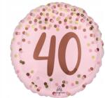 Amscan Fólia Lufi Pretty Pink 40TH Birthday 46CM
