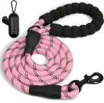 BOTC Kutya póráz Fényvisszaverő Tasaktartóval 3m Rózsaszín-BOTC (Smycz dla psa)
