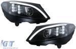 KITT Lightning LED DRL Első Lámpa Mercedes C-osztály W205 S205 A205 C205 (2014-2018) fekete dinamikus irányjelző (HLMBW205BTT)