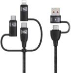 USAMS Cablu pentru incarcare si transfer de date 6 in 1 USAMS US-SJ645, 2xUSB-C / MicroUSB / USB-A / Lightning , 100W, 480 Mbps, 1.2m, Negru (6958444906478)