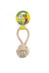 LEOPET Играчка за куче - Въжена топка с дръжка - 21 см, 115 гр - 1 бр, leopet Италия, 76096/ghc102