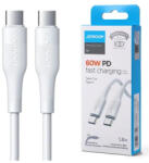 JOYROOM Cablu Date si Incarcare Rapida Joyroom M3, USB-C la USB-C, 60W Power Delivery, QC 3.0, 3A, Lungime 1.2m, Transfer Date 480Mbps, Alb, Compatibil Samsung, Huawei, MacBook (131393-42)