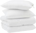 vidaXL Téli takaró párnával 3 pcs Fehér Mikroszál 3377807 (3377807)