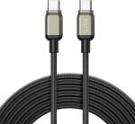 Lito LD17 Type-C to Type-C gyors töltőkábel fonott nylon fekete