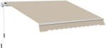 Outsunny napellenző, árnyékoló, Vízálló, Poliészter, 400 x 250 cm, Bézs