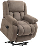 Homcom Dönthető Fotel Akár 150°-ban Dönthető, 8 Masszázsponttal, 2 Távirányítóval és Lábtartóval, 93x104x100 cm, Barna