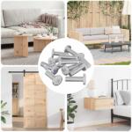 vidaXL Csavar 12 pcs Ezüst 8 x 25 mm Acél (864599)