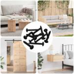 vidaXL Fúró Szegecsek 12 pcs Fekete M4 x 28 mm Acél (864515)