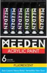 Meeden 34.1284 Комплект акрилни бои Fluorescent Shades 6 x 22 ml (<![CDATA[34.1284]]>)