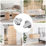 vidaXL Zárcsavarok Egyszínű 2 pcs Ezüst M4 x 5 mm Vas (864538)