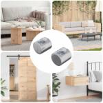 vidaXL Hordó anyák 2 pcs Ezüst M6 x 12 mm Fém (864427)