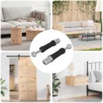 vidaXL Kamera zár csavar 2 pcs Ezüst és Fekete M6 x 40 mm (864361)