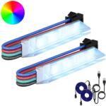 vidaXL LED szalag 2 pcs Fekete és Fehér 150 cm Réz és műanyag (3429134)