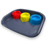 Georplast három tálas etető szett tálcával 52x41x9cm színes (GP10556)