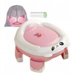  Összecsukható Utazó Bili Rózsaszín Gyerekeknek Utazó Hordozható Wc (NC-04)