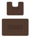 Delta Carpet Set 2 Covorase pentru Baie, Maro, 60 x 100 cm, 50 x 60 cm, Antiderapante, Ethnic 2599 (ETHNIC-2599-CHOCOLATE-60100) Covor baie