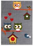 Delta Carpet Covor Dreptunghiular pentru Copii, 120 x 170 cm, Gri, Kolibri Model Bufnite 11205/190 (KOLIBRI-11205-190-1217) Covor
