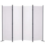 VEVOR Térelválasztó 4 részes összecsukható paraván 224x30x160 cm fehér mobil térhatároló (BLP488675INCHXDA6V0)