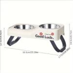 Nunbell Kisállat rozsdamentes duplatál összecsukható állvánnyal - Bézs