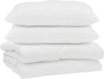 vidaXL Paplan párnával 3 pcs Fehér Mikroszálas 3377434 (3377434)