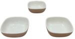 Excellent Houseware Három saláta/szósz/snack tál készlet Excellent Houseware, porcelán, 10x4 cm, fehér (KO-798000010A)