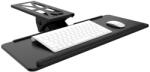 FlexiSpot Kihúzható és dönthető ergonomikus billentyűzettálca KT1, Nagy felület, állítható magasság és dőlésszög (KT1B)