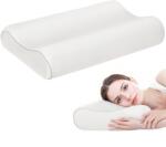 Homcom Memóriahabos nyakpárna, HOMCOM, ergonomikus kialakítás, 10/12 cm, krémszínű, 60x40 cm (810-028V00CW)