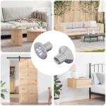 vidaXL Süllyesztett fejű csavarok 2 pcs Ezüst M4 x 6 mm Acél (864481)