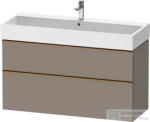 Duravit D-NEO 118, 4x44, 2 cm-es, 2 fiókos alsószekrény csiszolt bronz színű fogantyúval, mosdó és csaptelep nélkül, matt bazalt DE4375004430000 (DE4375004430000)