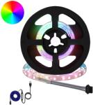 vidaXL LED szalag 4 pcs Fekete és Átlátszó 45 x 0, 8 x 0, 3 cm (3429096)