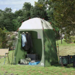 vidaXL Zuhanysátor tárolóval Zöld 160 x 160 x 227 cm Acél (42008393)