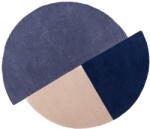 Flair Rugs Kék kézi szövésű gyapjú kerek szőnyeg ø 150 cm Mia Segment - Flair Rugs