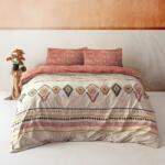 Mijolnir Téglavörös-bézs egyszemélyes pamut ágyneműhuzat 140x200 cm Felix - Mijolnir