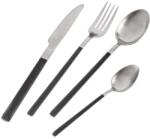 Orion Fekete-ezüstszínű rozsdamentes acél evőeszköz készlet 24 db-os Skandi - Orion
