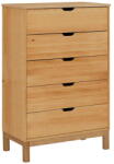 Støraa Natúr színű borovi fenyő magas komód 113x39 cm Post - Støraa