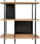 Leitmotiv Sole fekete acél polcos állvány, 80 x 83, 5 cm - Leitmotiv