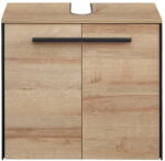 Pelipal Natúr színű fali mosdó alatti szekrény tölgyfa dekorral 53x60 cm Quickset 395 - Pelipal