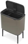 Brabantia Szürke acél érintésre nyíló szelektív szemetes 34 l Bo Touch Bin - Brabantia