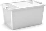 KIS Fehér fedeles műanyag tárolódoboz 55x35x28 cm Bi-Box L - KIS