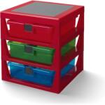 LEGO® Organizator LEGO® cu trei sertare - roșu (SL40950001)