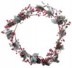 Dalia-RP Gazdagon díszített girland, havas fenyő gyümölcsökkel és tobozokkal 170cm (girlanda świąteczna)