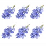 Dalia-RP Szatén frézia kék művirág fej 6 db-os (sztuczne główki kwiatow)