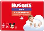 Huggies Kalhotky plenkové Little Movers Pants 4 (9-14 kg), 36 ks