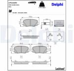 DELPHI set placute frana, frana disc DELPHI LP5102EV (LP5102EV)