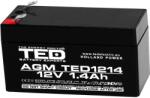 Ted electric Оловна батерия TED ELECTRIC, 12V / 1.4 Ah- 98/43, 5/53 mm AGM (TED-12V-1.4AH) - zettabytex