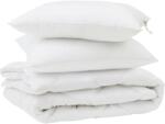 vidaXL Paplan párnával 3 pcs Fehér Mikroszálas 3377521 (3377521)