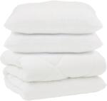 vidaXL Takaró párnákkal párnával 3 pcs Fehér Mikroszálas és Pehelytoll 3377904 (3377904)