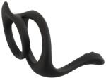 Erecto Liquid Silicone Cock & Ball Ring Black Inel pentru penis